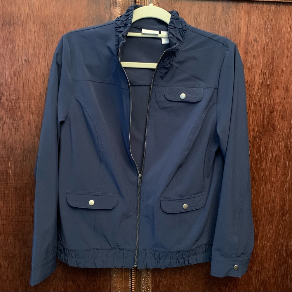 Weekends By Chicos Lightweight Jacket Front Zip G… - image 2